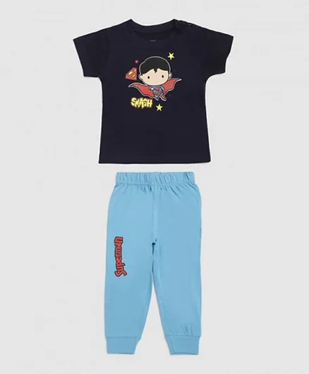Zarafa Baby Boy Superman T-shirt & Bottom - Multi