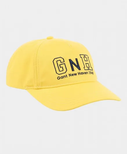 Gant G N H Graphic & Embroidered Cap - Yellow