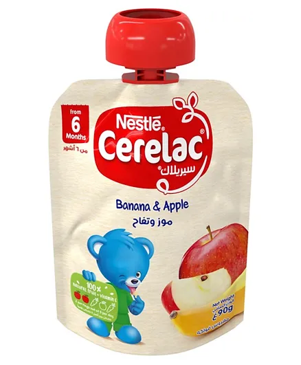 Cerelac Banana Apple Puree Pouch - 90g