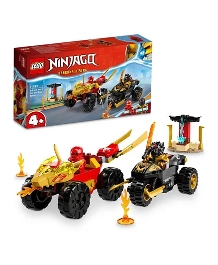 LEGO Ninjago Kai and Ras's Car and Bike Battle 71789 Playset - 103 Pieces