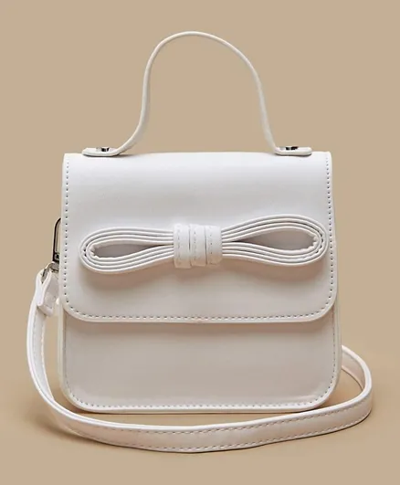 Flora Bella by ShoeExpress Bow Detail Handbag-White