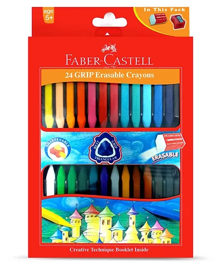 Faber-Castell Erasable Crayons 90 mm Multicolor - 24 Pieces