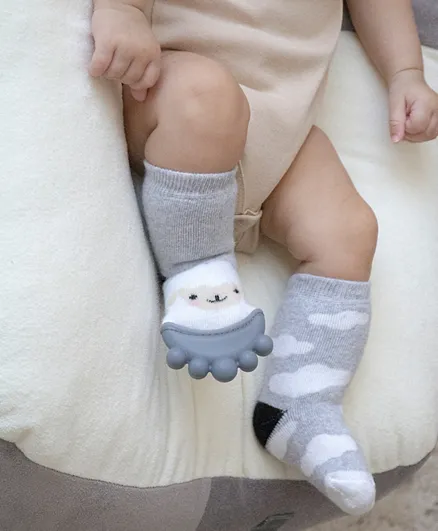 Babyjem Teether Sock - Grey