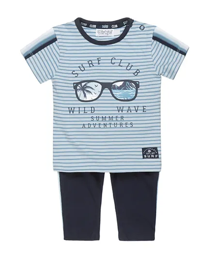 Dirkje Surf Club T-Shirt & Pants Set - Blue