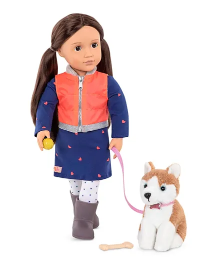 Our Generation Doll W/ Pet Dog - Leslie