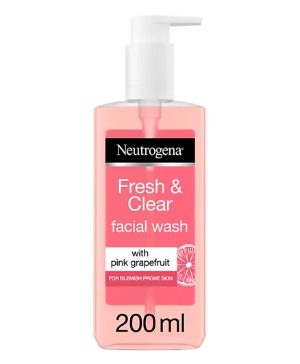 Neutrogena Fresh & Clear Facial Wash Pink Grapefruit & Vitamin C - 200ml
