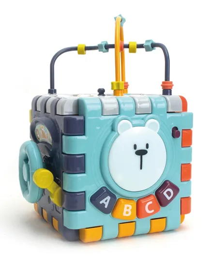 Intelligent Early Educational 6 in 1 Multifunction Building Blocks Activity Table - Multicolor