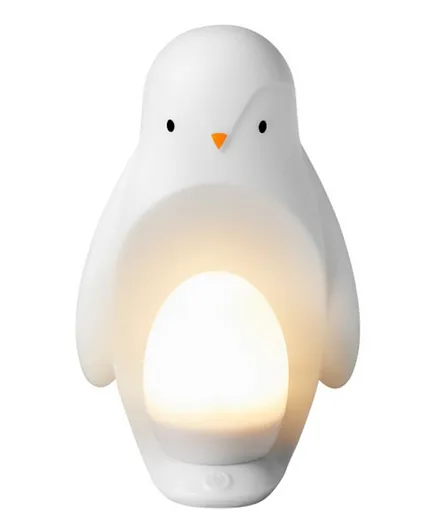 تومي تيبي - مصباح ليلي محمول بتصميم بطريق لغرفة الأطفال  - أبيض