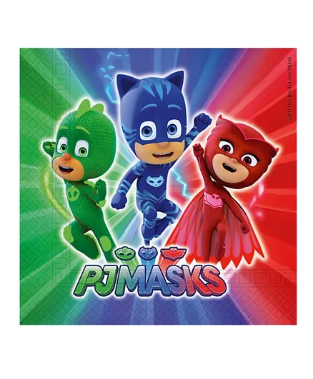 Procos Two-Ply Paper Napkins PJ Masks - Pack of 20