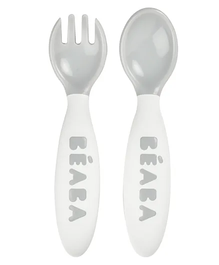Beaba Training Fork And Spoon 2nd Age - Light Mist