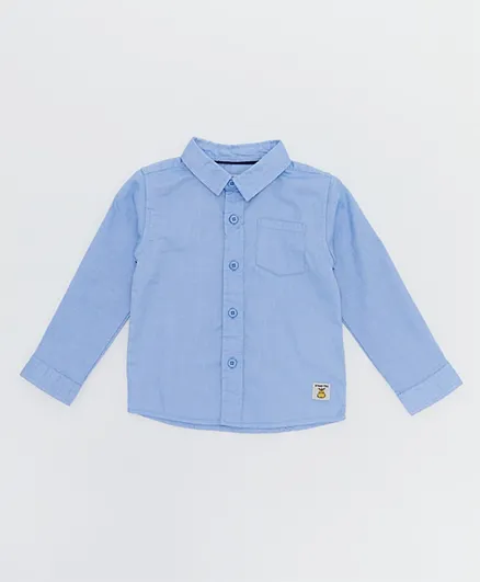 R&B Kids - LS Basic One Pocket Shirt - Turquoise