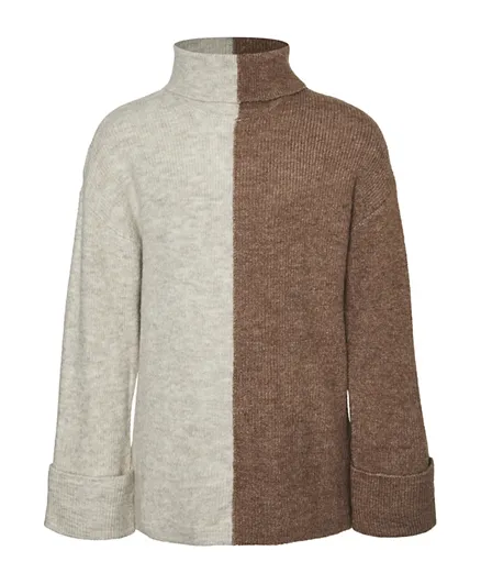 Vero Moda Girl Sweatshirt - Brown Off White