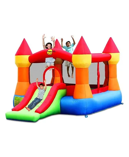 Happy Hop Castle Bouncer with Slide - Multicolour