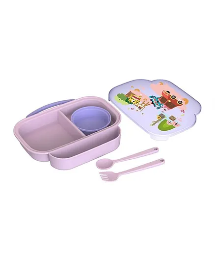 Compartment Food Plate Set - Purple