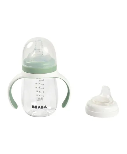 Beaba 2-in-1 Learning Cup - Sage Green
