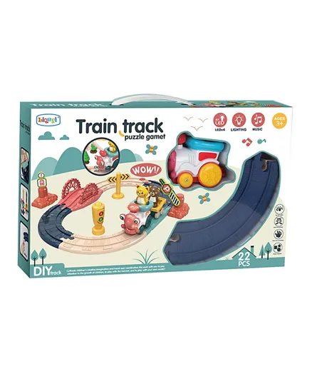 Family Center - B/O Animals Train Track With light & Music - 12-2090353