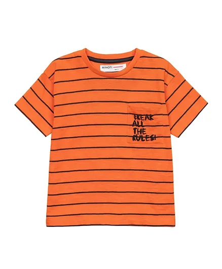 Minoti - Stripe Slub T-Shirt - Orange