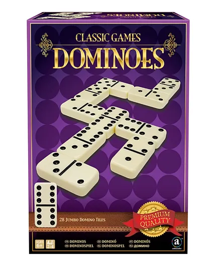 Ambassador Classic Games - Double Dominoes Set - 28 Pieces
