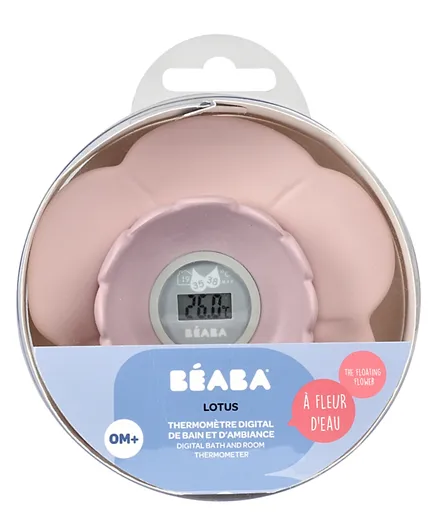 Beaba Lotus Multi-Functional Bath Thermometer - Pink