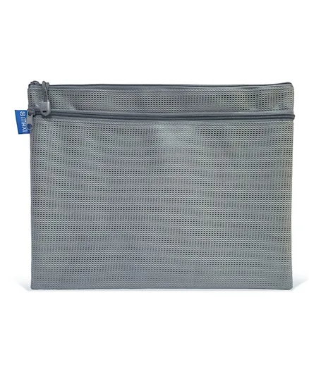 Maxi B4 Double Zipper Bag - Grey