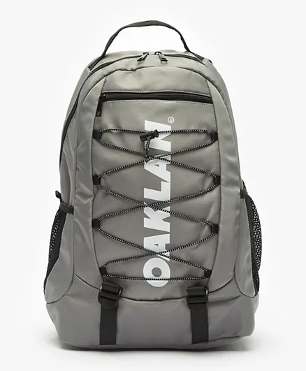 Oaklan by ShoeExpress Logo Print Backpack Grey -