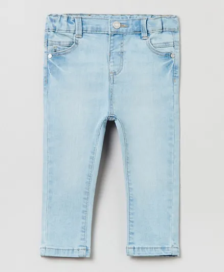 OVS Side & Back Pockets Jeans - Light Blue