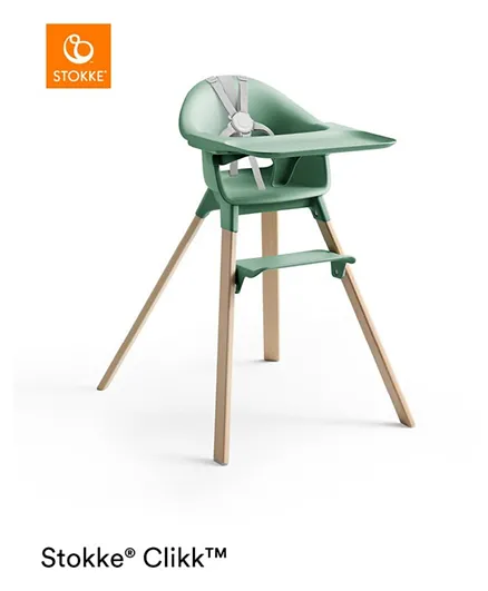 ستوك - كرسي الطعام العالي كليك - أخضر