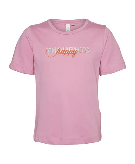 Vero Moda Happy Thoughts T-Shirt - Pink