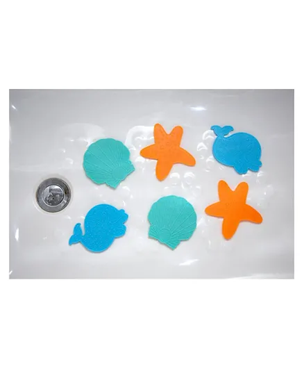 كليبا سيف - حصيرة حمام صغير متعدد الألوان - عبوة من 6 قطع
