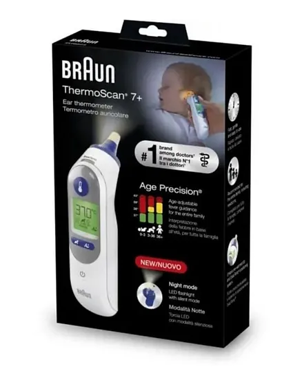 براون - جهاز قياس الحرارة 7+ مع دقة العمر والوضع الليلي
