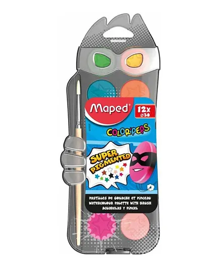 Maped Color Peps Watercolors Multicolor - Pack of 12