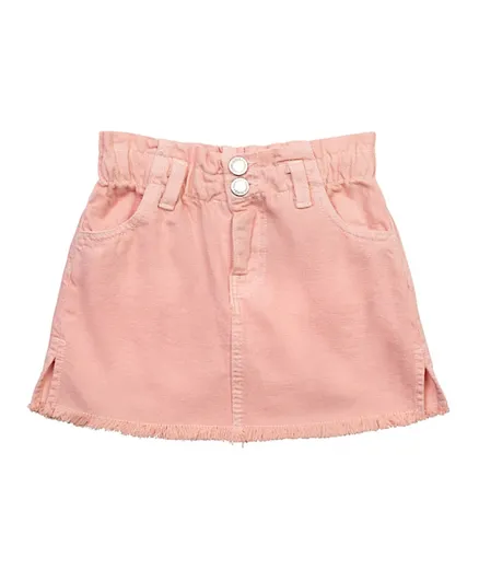 Minoti - Basic Paperbag Waist Denim Skirt - Pink