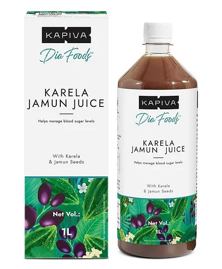 Kapiva Karela Jamun Juice 1L Ayurvedic Diabetes Cholesterol Control Natural Detox Sugar Free Juice Online in KSA Buy at Best Price from FirstCry.sa 7b7b4aec8c7b7