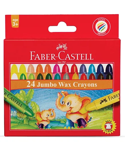 فايبر كاستيل - ألوان شمع جامبو - 24 لونًا