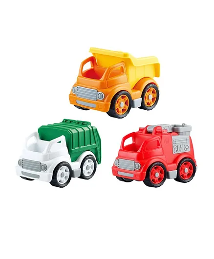 Playgo Plastic Heavy Duty Wheels Combo Truck Set - 3 Pieces
