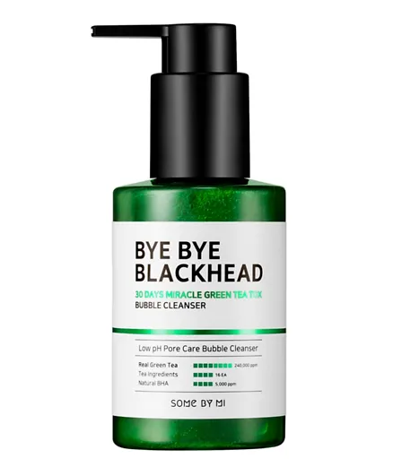 Some By Mi - Bye Bye Blackhead 30 Days Miracle Green Tea Tox Bubble Cleanser - 120 Gm