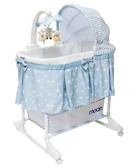 Moon Soffy 4 in 1 Convertible Cradle - Blue