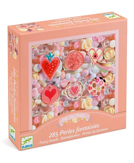 Djeco Hearts Fancy Beads - 285 Pieces
