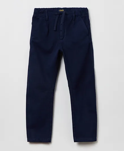 OVS Lyocell Trousers - Navy Blue