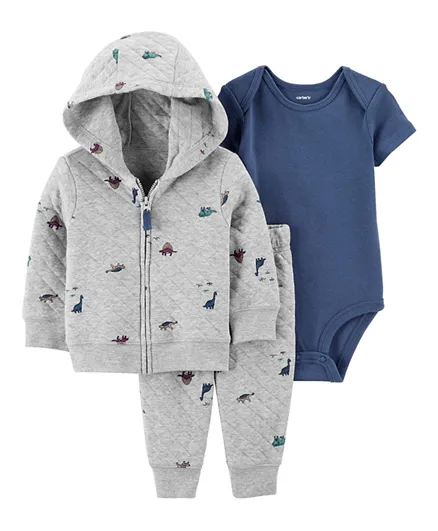 Carter's 3-Piece Quilted Doubleknit Cardigan Set - Multicolor