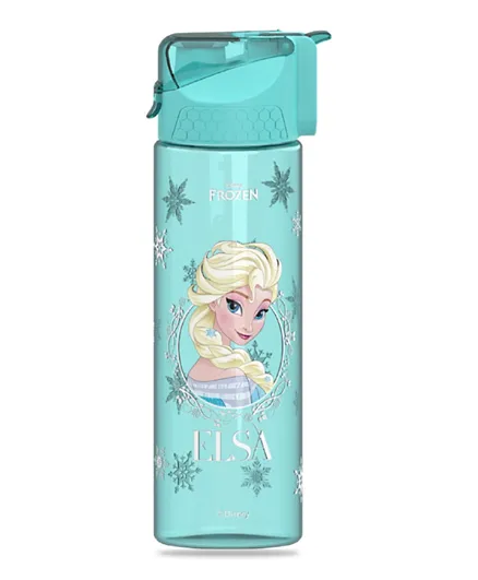 إيزي كيدز - زجاجة مياه تريتان 2 في 1 بتصميم ديزني فروزن برينسيس إلسا - أخضر فاتح (650 مل)