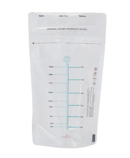 سبكترا - حقيبة تخزين حليب الثدي النظيف - 180 مل (30 قطعة)