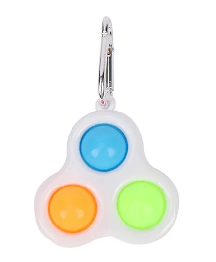 Power Joy Sensory Toy Dimple 3 Pop Key Chain - Multicolor