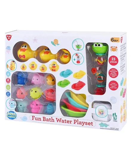 بلايغو - مجموعة لعب الماء الممتعة للاستحمام - 23 قطعة