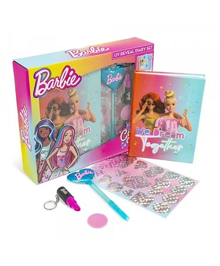 Barbie Color Reveal UV Reveal Light Up Diary Set - Multicolor