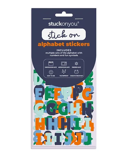 Stuck On You Bold Alphabet Labels - Multicolor