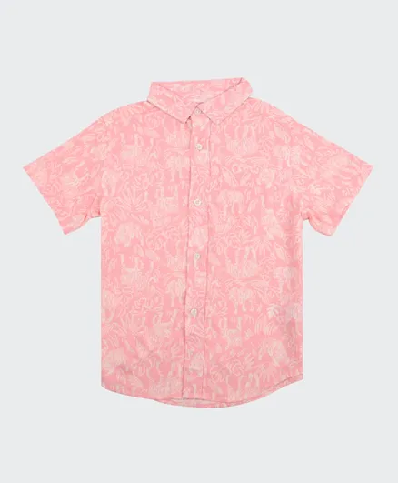 Finelook Tiger Print Shirt - Pink