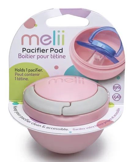Melii Pacifier Pod - Pink & Grey