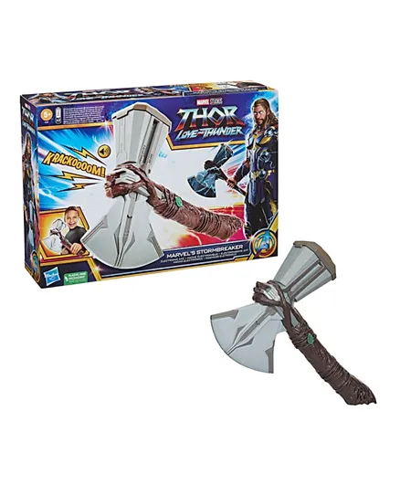Thor Marvel Studios Love and Thunder Marvel's Storm breaker Electronic Axe Thor Roleplay Toy with Sound FX