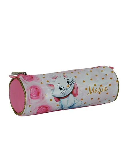 Marie's Pretty Kitty Round Pencil Case - Pink